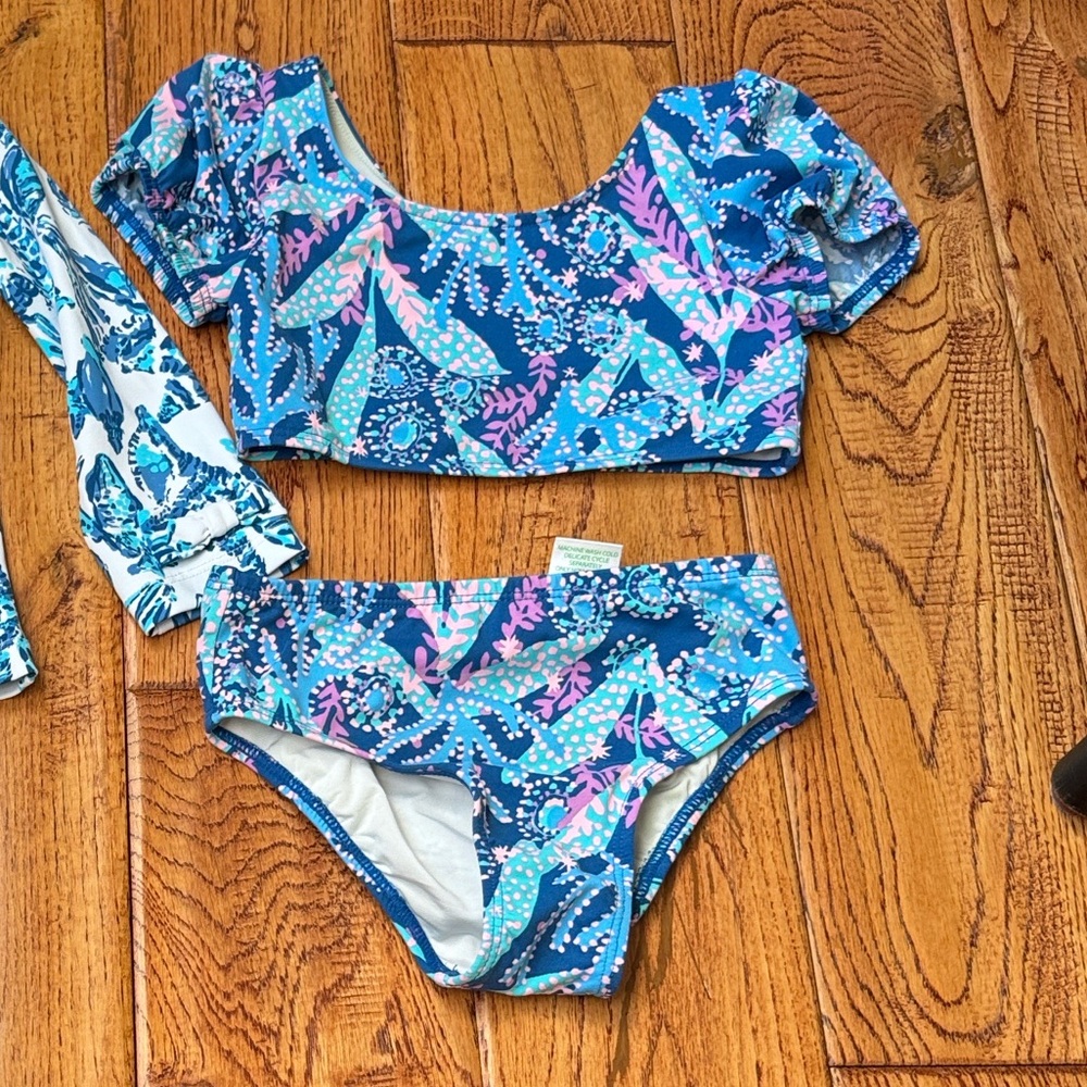 Lilly Pulitzer toddler swimsuit: Blue/Pink bikini